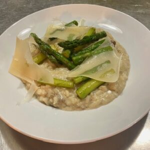 Risotto aux asperges et cèpes